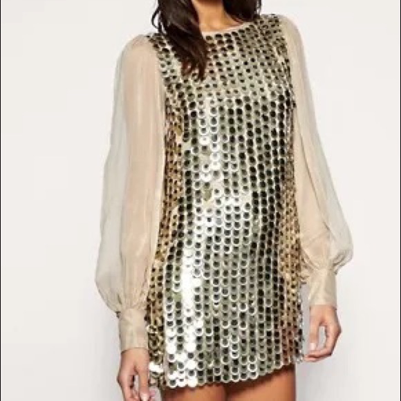 ASOS Dresses & Skirts - ASOS Nude Scaled Dress